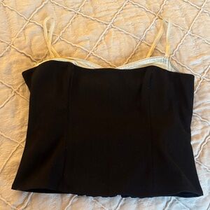 Stylish Black and Cream Camisole